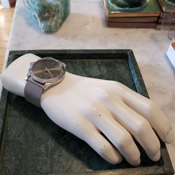 Michael Kors Slim Runway Men's Watch Silver & Gold - Picture 11 of 12